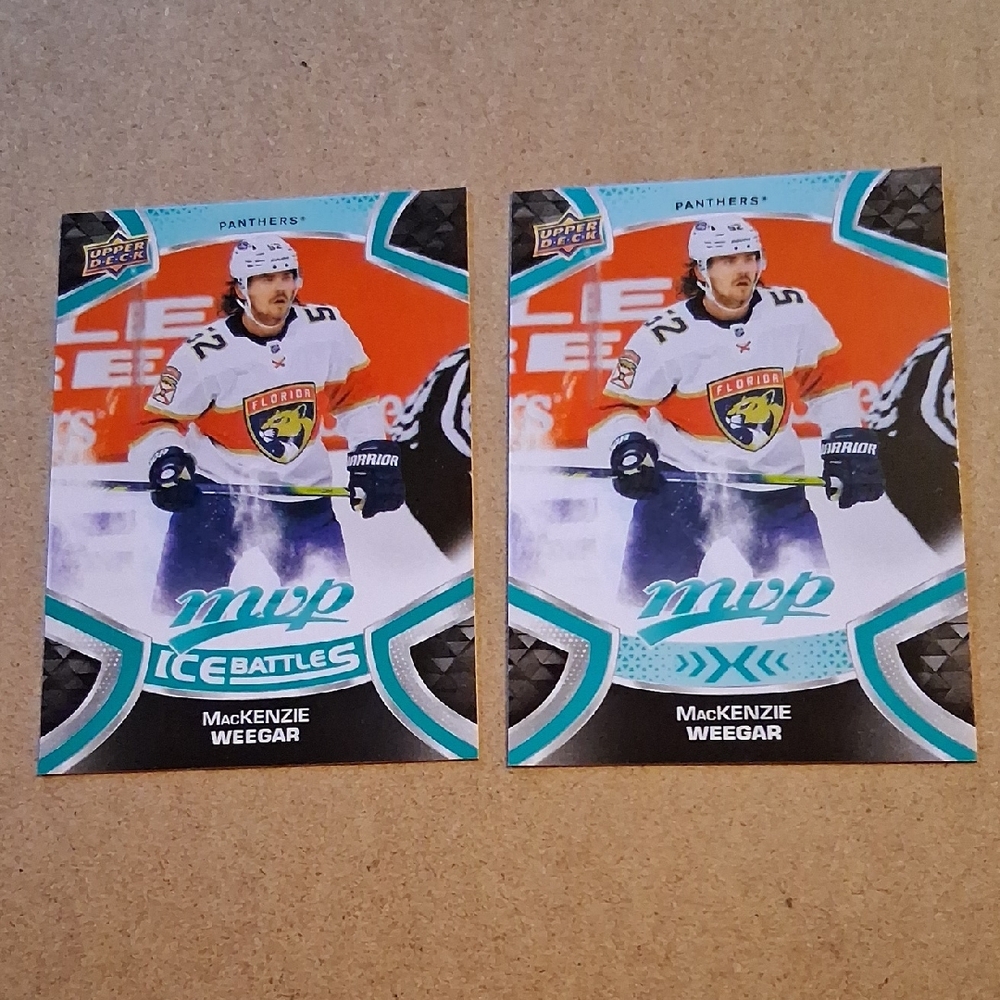Upper Deck Hockey Trading Cards Trio - MacKenzie Weegar (White/Teal)